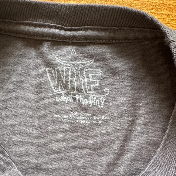 What The Fin WTF Men's Black Long Sleeve Tee - Picture 2 of 6